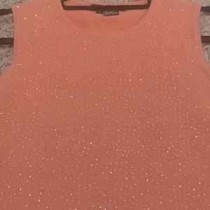 🌺 2 for $23 🌺 Karen Kane Beaded Peach/Muted Coral Top